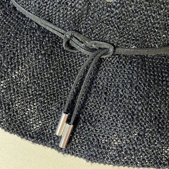 Vince Camuto Black Wide Brim Adjustable One Size Lightweight‎ Airy Cloth Hat - Picture 10 of 10